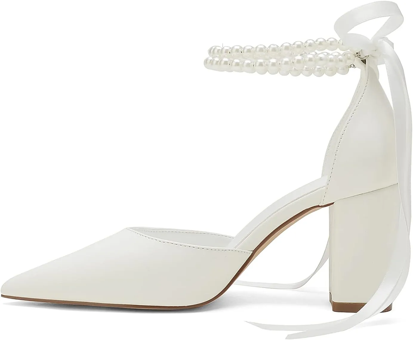 Women's Chunky High Heels Pumps Closed Toe Block Heels Dress Pump Shoes for Women Prom Wedding Party Office Work Formal Sandal