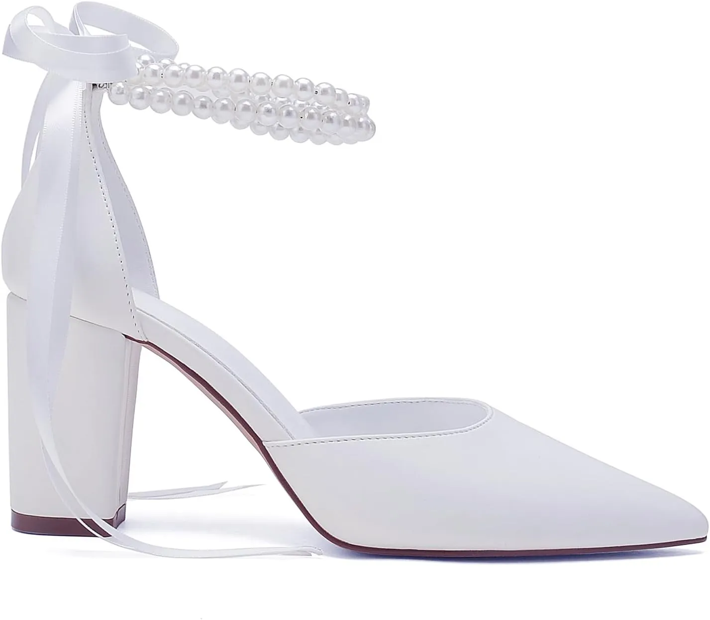 Women's Chunky High Heels Pumps Closed Toe Block Heels Dress Pump Shoes for Women Prom Wedding Party Office Work Formal Sandal