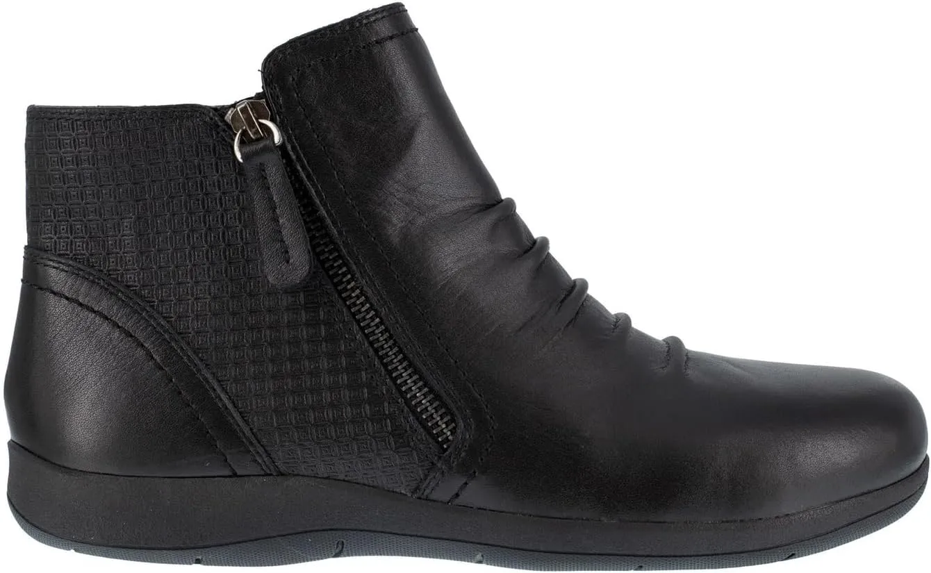 Women's Daisey Work Safety Toe Ruched Bootie Casual Shoes