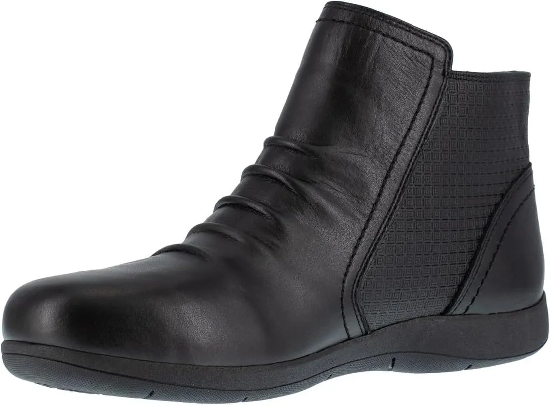 Women's Daisey Work Safety Toe Ruched Bootie Casual Shoes