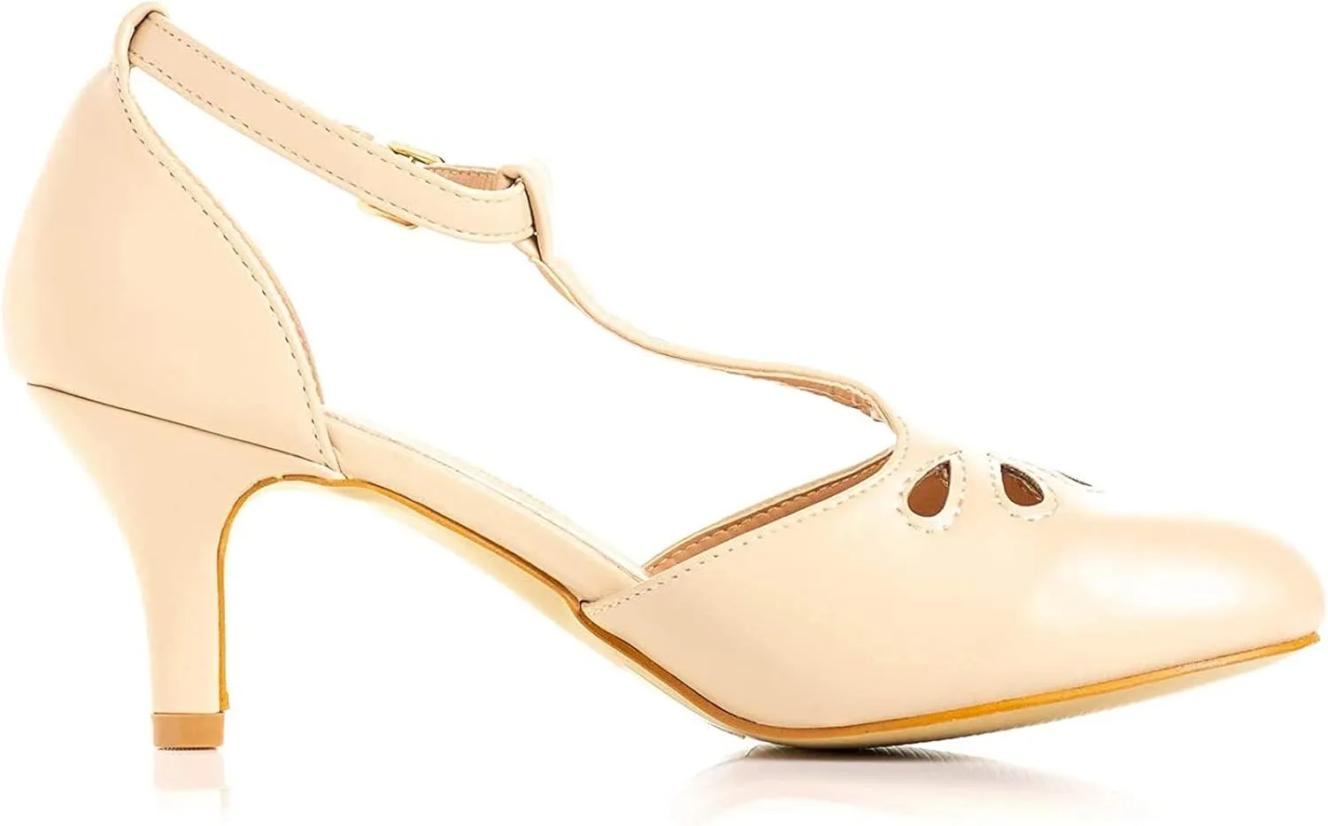 Women's Jamie-01 Vintage Round Toe T-Strap Mary Jane Costume Dress High Heel Swing Shoe with Sexy 3" Heel for Every Flapper
