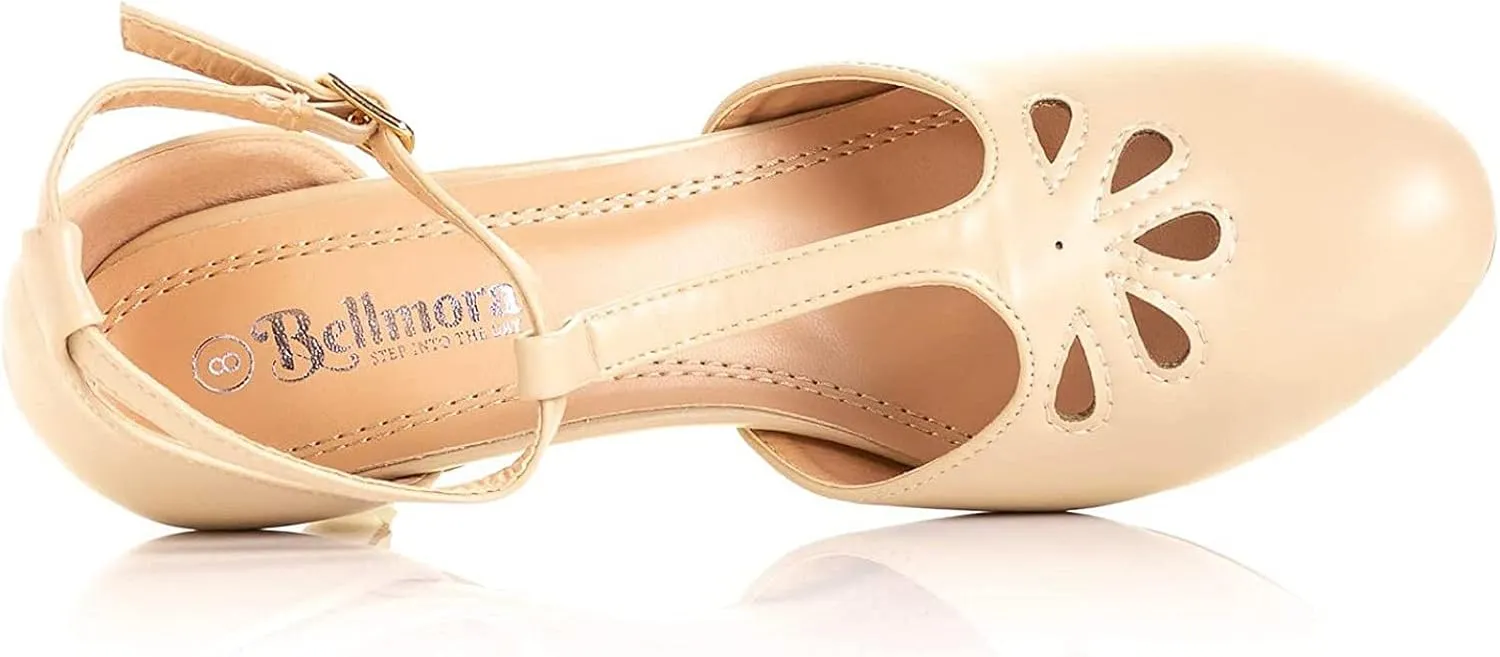 Women's Jamie-01 Vintage Round Toe T-Strap Mary Jane Costume Dress High Heel Swing Shoe with Sexy 3" Heel for Every Flapper