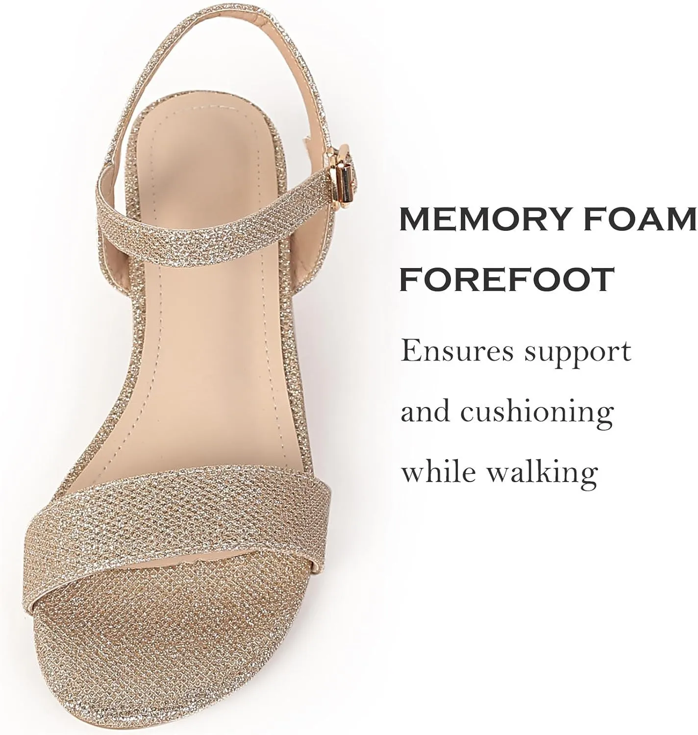 Women's Open Toe Ankle Strap Chunk Low Heel Pump Sandals for Wedding Party Prom Office Homecoming Dress Shoes for Wedding Party Prom Office Homecoming Dress Shoes